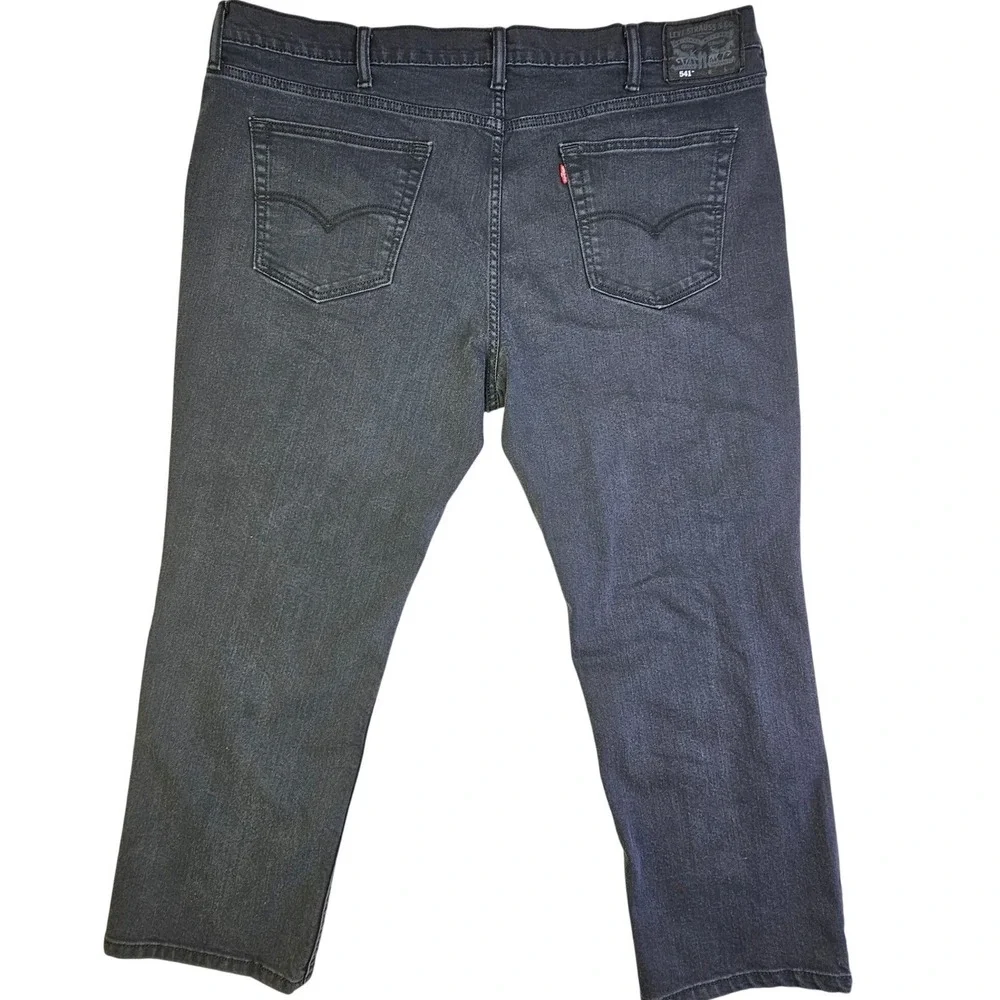 Levis 541 Athletic Taper Mens Jeans 46x29 Dark Gray Charcoal Stretch 187570019